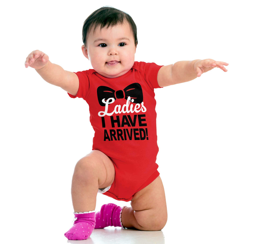 Ladies Bow Tie Romper Bodysuit-Direct To Garment Print-Brisco Baby