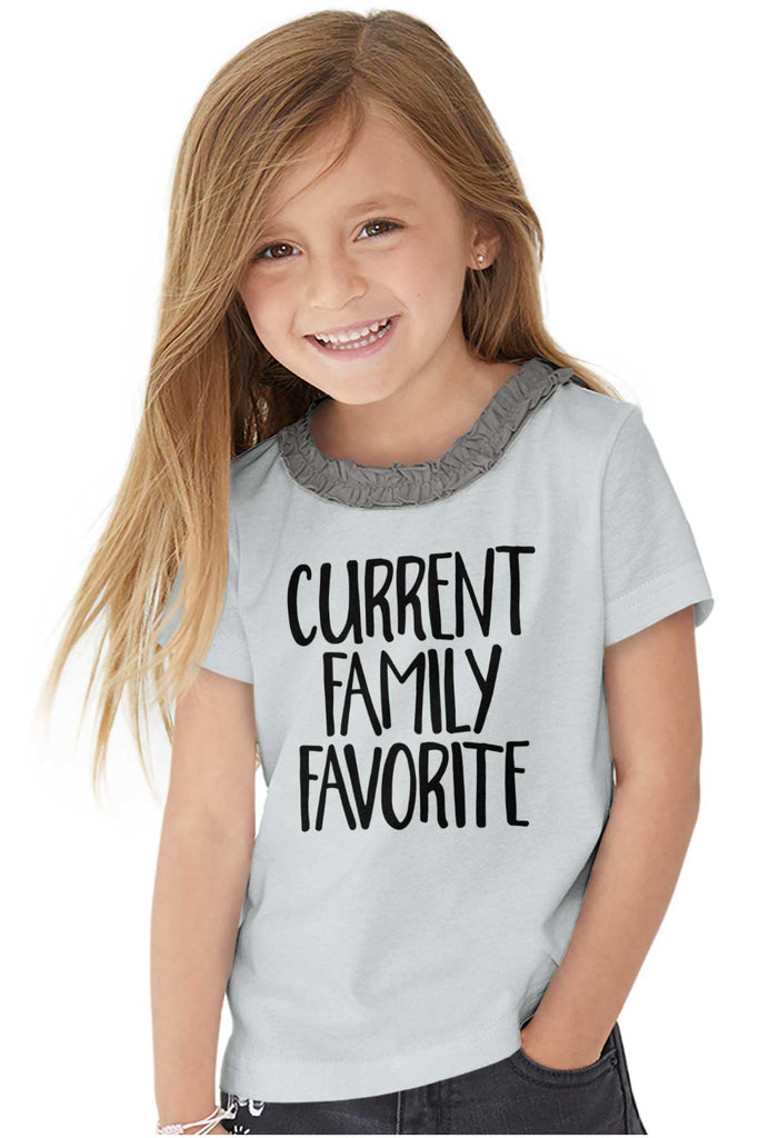 Family Favorite Toddler Ruffled Trim T-Shirt-Direct To Garment Print-Brisco Baby
