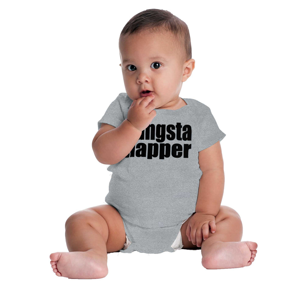 Gangsta Napper Romper Bodysuit-Direct To Garment Print-Brisco Baby