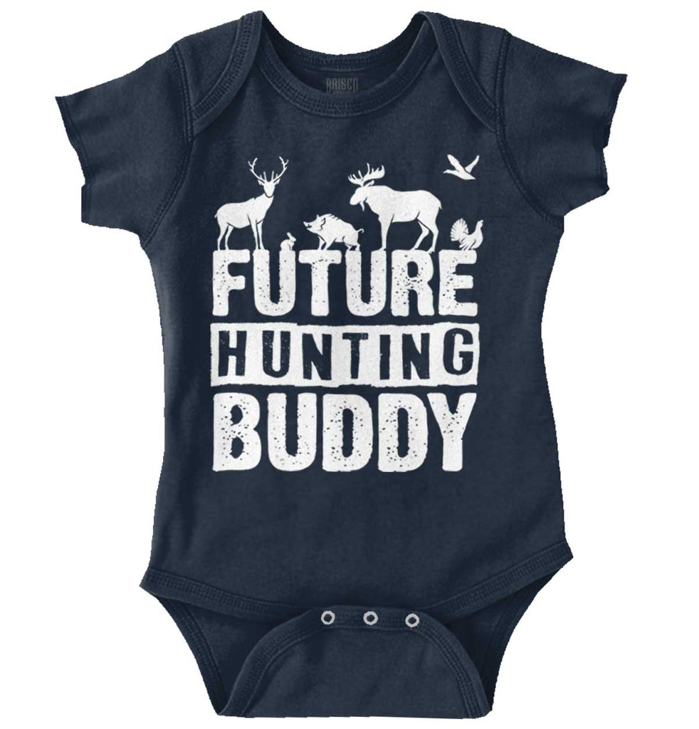 Future Deer Hunting Bud Romper Bodysuit-Direct To Garment Print-Brisco Baby