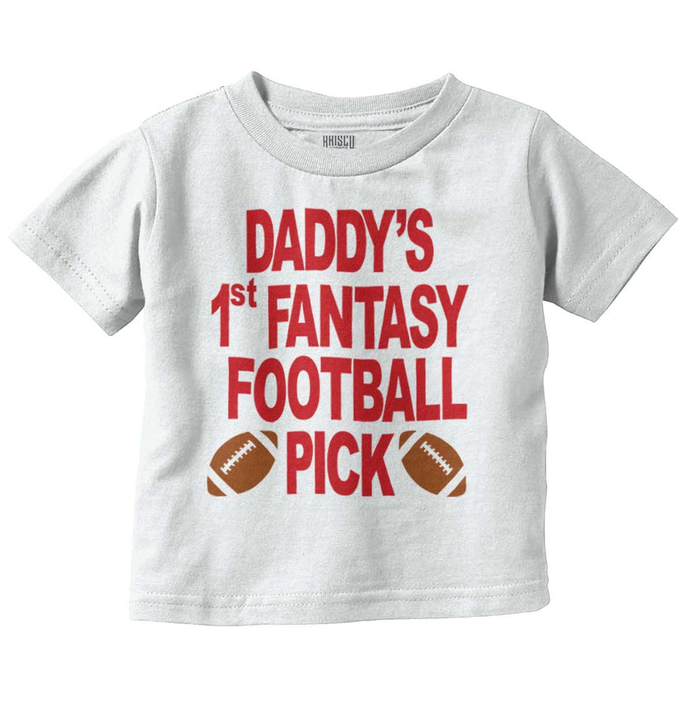 Fantasy Football Pick Infant Toddler T Shirt-Direct To Garment Print-Brisco Baby