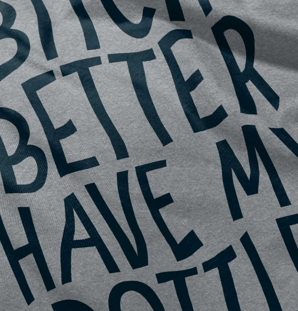 My Bottle Raglan Romper Bodysuit-Direct To Garment Print-Brisco Baby