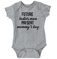 Future Ladies Man Romper Bodysuit-Direct To Garment Print-Brisco Baby
