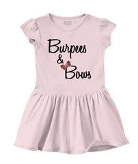 Burpees and Bows Solid Baby Infant Dress-Direct To Garment Print-Brisco Baby