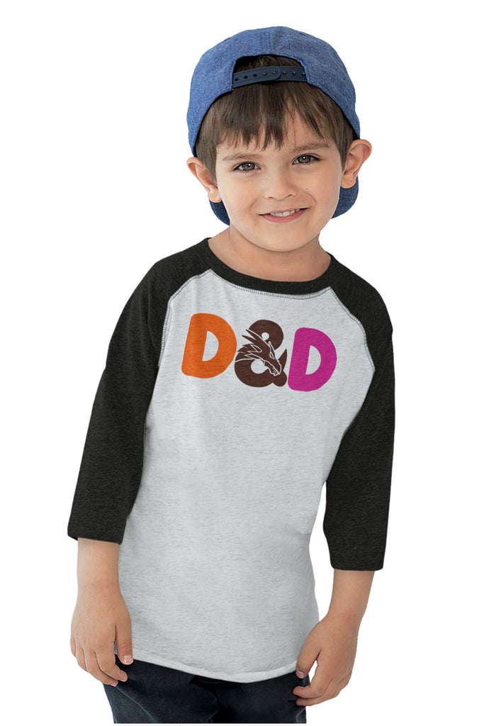 Dungeons Fantasy Tabletop Gamer Toddler Baseball-Direct To Garment Print-Brisco Baby