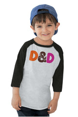 Dungeons Fantasy Tabletop Gamer Toddler Baseball-Direct To Garment Print-Brisco Baby