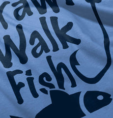 Crawl Walk Fish Toddler Baseball-Direct To Garment Print-Brisco Baby
