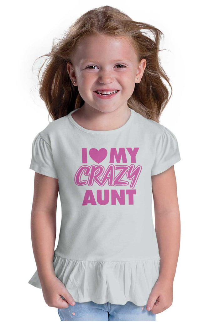 Crazy Aunt Toddler Ruffle Bottom Tee-Direct To Garment Print-Brisco Baby