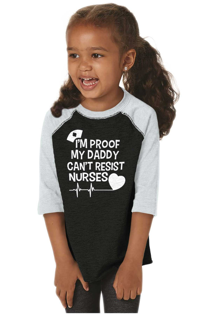 Can't Resist Nurses Toddler Baseball-Direct To Garment Print-Brisco Baby