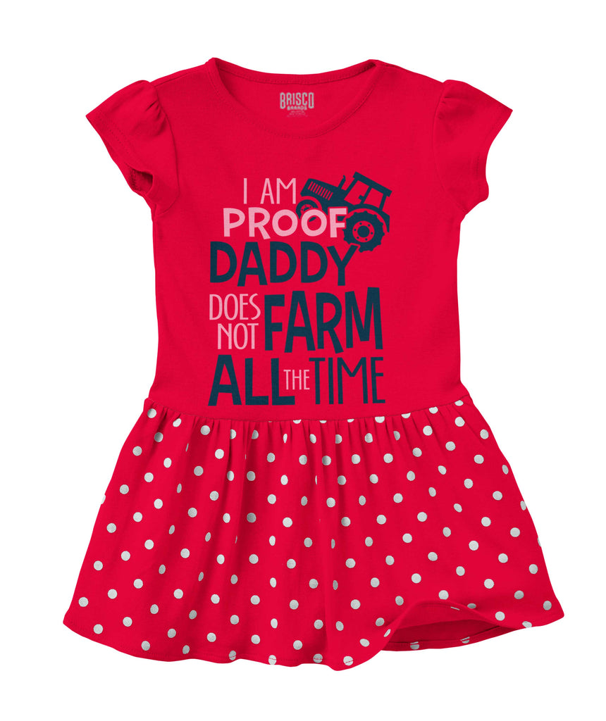 Farm All The Time Baby Polka Dot Skirt Dress-Direct To Garment Print-Brisco Baby