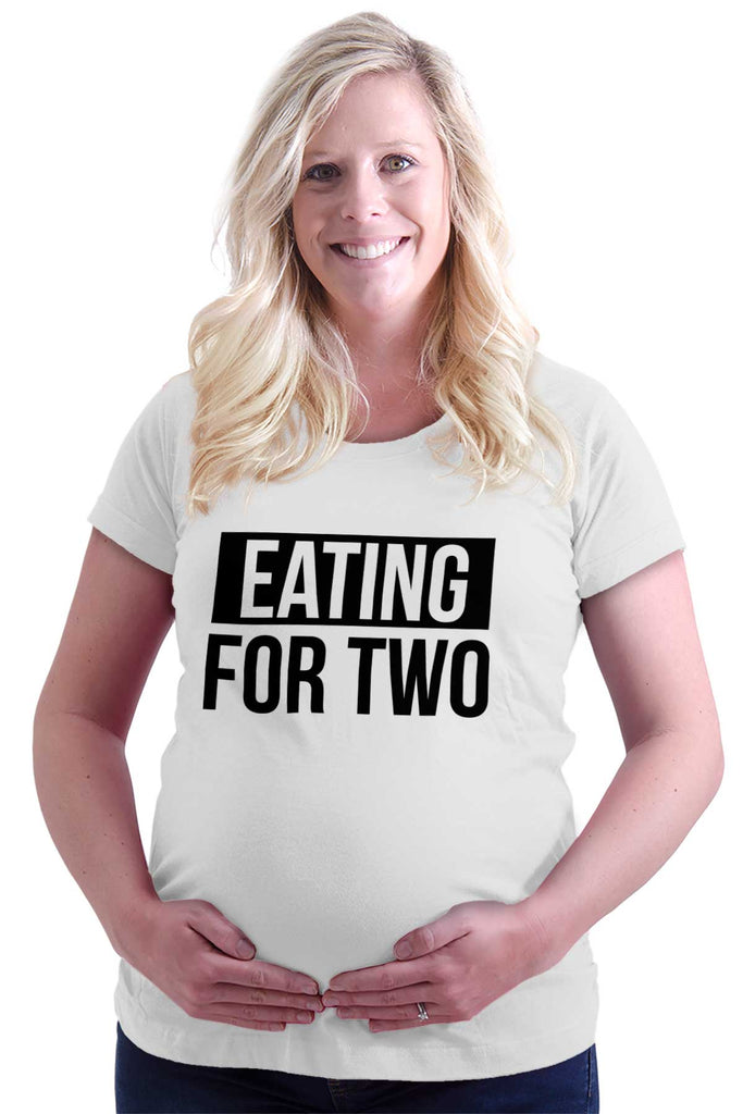 Eating For Two Maternity T-Shirt-Direct To Garment Print-Brisco Baby