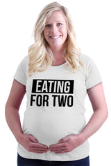 Eating For Two Maternity T-Shirt-Direct To Garment Print-Brisco Baby