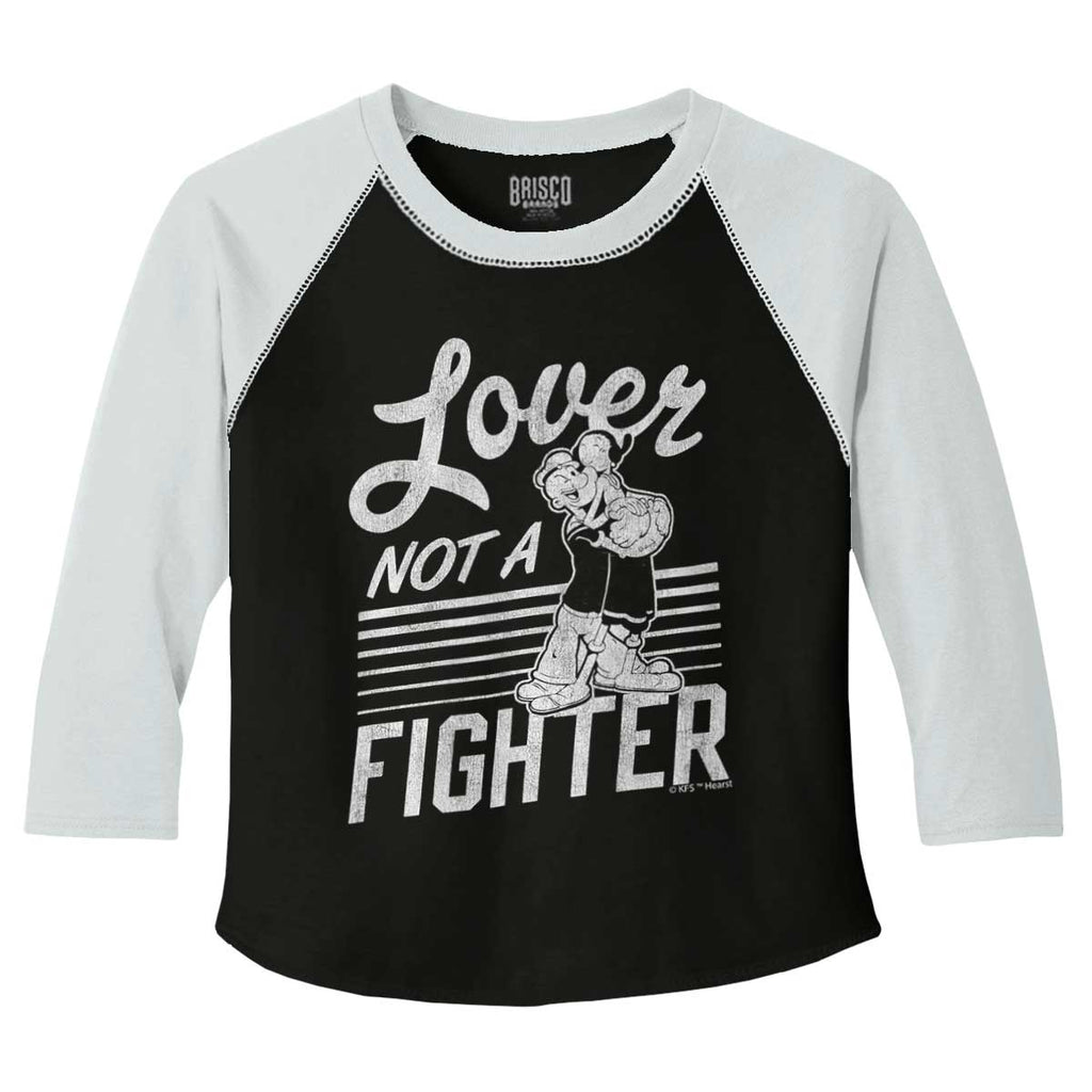 Lover Not A Fighter Toddler Baseball-Direct To Garment Print-Brisco Baby