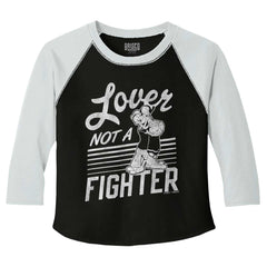 Lover Not A Fighter Toddler Baseball-Direct To Garment Print-Brisco Baby
