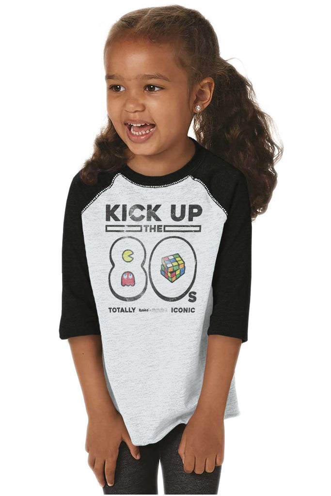 Kick Up The 80s Toddler Baseball-Direct To Garment Print-Brisco Baby
