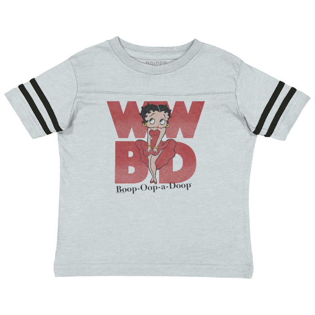 Blowing Dress Toddler Football Jersey Tee-Direct To Garment Print-Brisco Baby