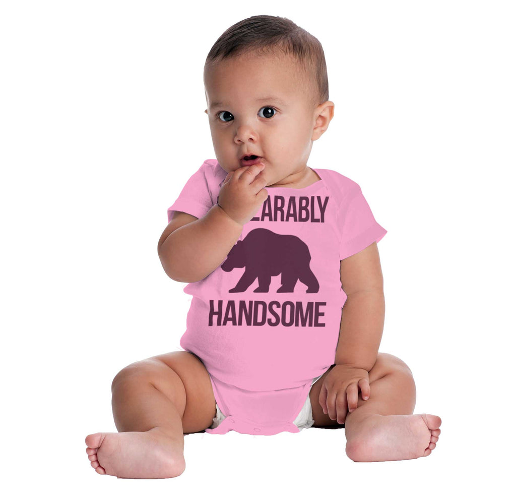Unbearably Handsome Romper Bodysuit-Direct To Garment Print-Brisco Baby