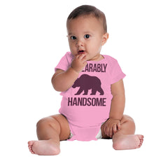 Unbearably Handsome Romper Bodysuit-Direct To Garment Print-Brisco Baby