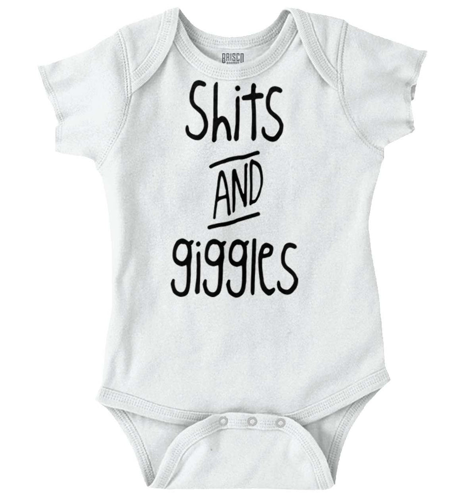 Shits and Giggles Romper Bodysuit-Direct To Garment Print-Brisco Baby