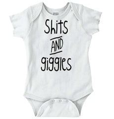 Shits and Giggles Romper Bodysuit-Direct To Garment Print-Brisco Baby
