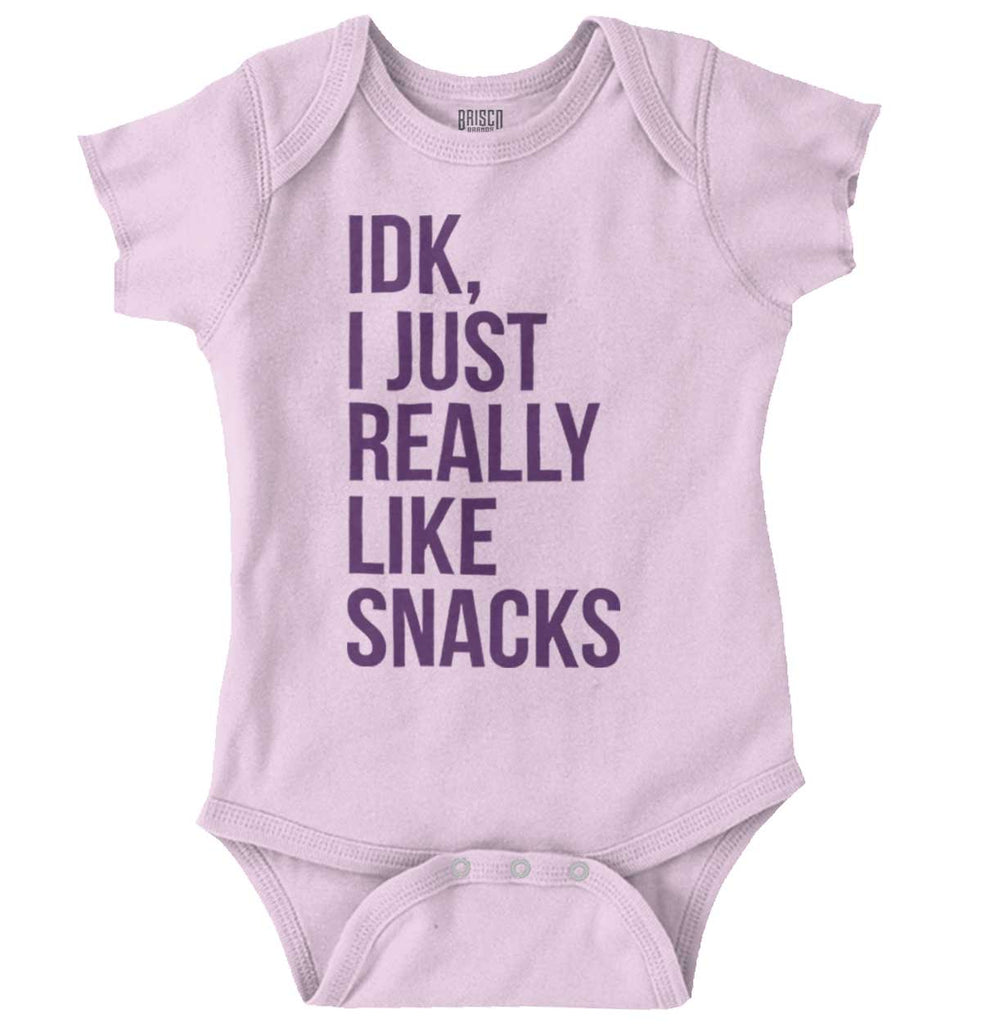Really Like Snacks Romper Bodysuit-Direct To Garment Print-Brisco Baby