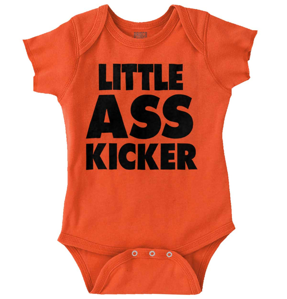 Little Ass Kicker Romper Bodysuit-Direct To Garment Print-Brisco Baby