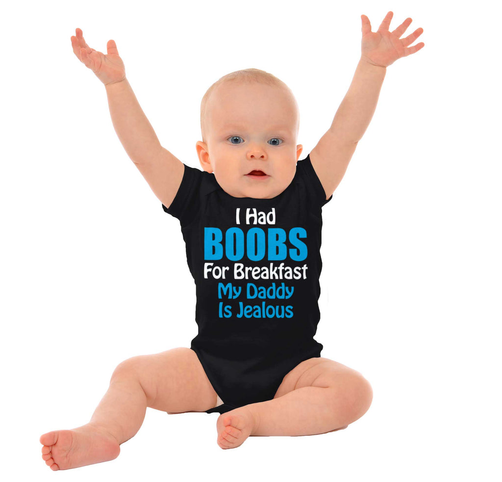 Dad Is Jealous Romper Bodysuit-Direct To Garment Print-Brisco Baby