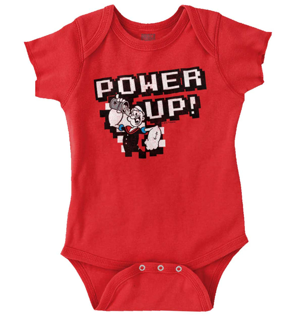 Power Up Romper Bodysuit-Direct To Garment Print-Brisco Baby