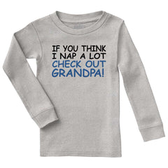 Check Out Grandpa Solid Baby Pajama Top-Direct To Garment Print-Brisco Baby