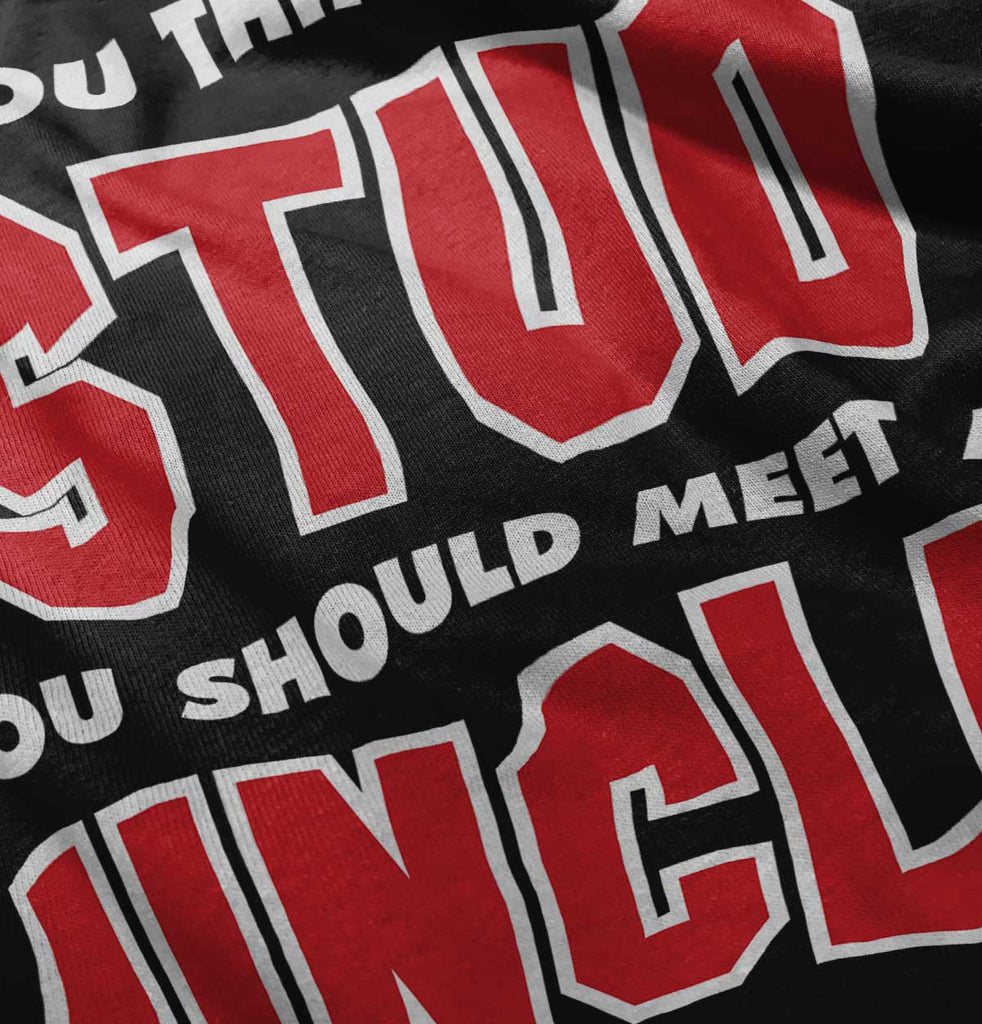 Think I'm A Stud Meet Uncle Romper Bodysuit-Direct To Garment Print-Brisco Baby