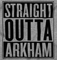 Straight Outta Arkham Romper Bodysuit-Direct To Garment Print-Brisco Baby