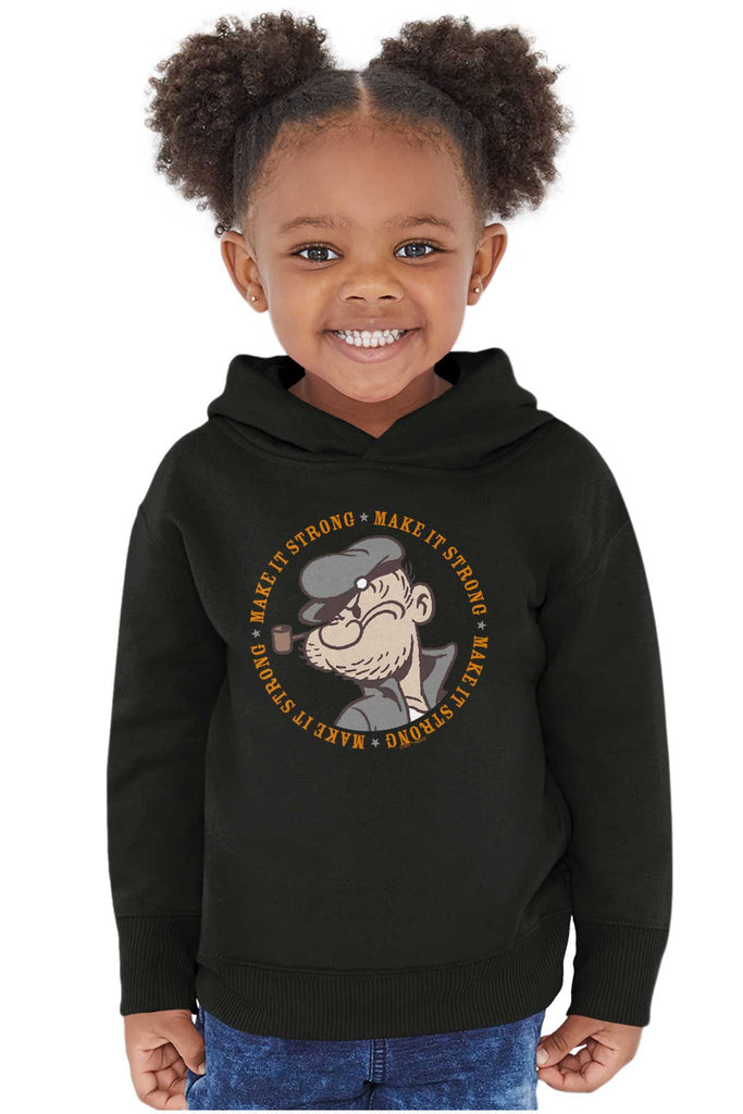 Make It Strong Toddler Pullover Hoodie-Direct To Garment Print-Brisco Baby