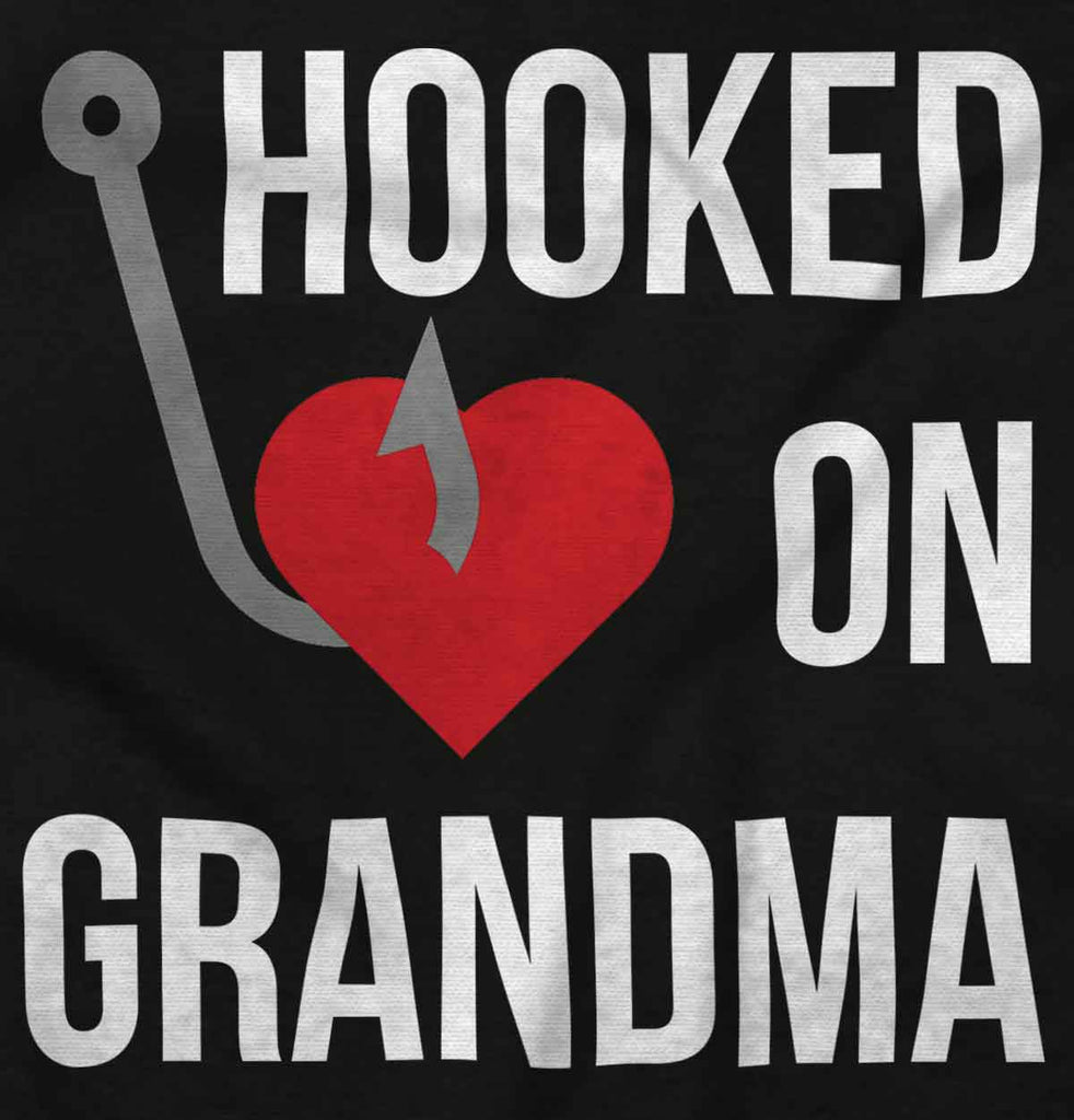 Hooked On Grandma Infant Baby Bib-Direct To Garment Print-Brisco Baby