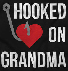 Hooked On Grandma Infant Baby Bib-Direct To Garment Print-Brisco Baby