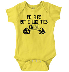 I'd Flex Romper Bodysuit-Direct To Garment Print-Brisco Baby