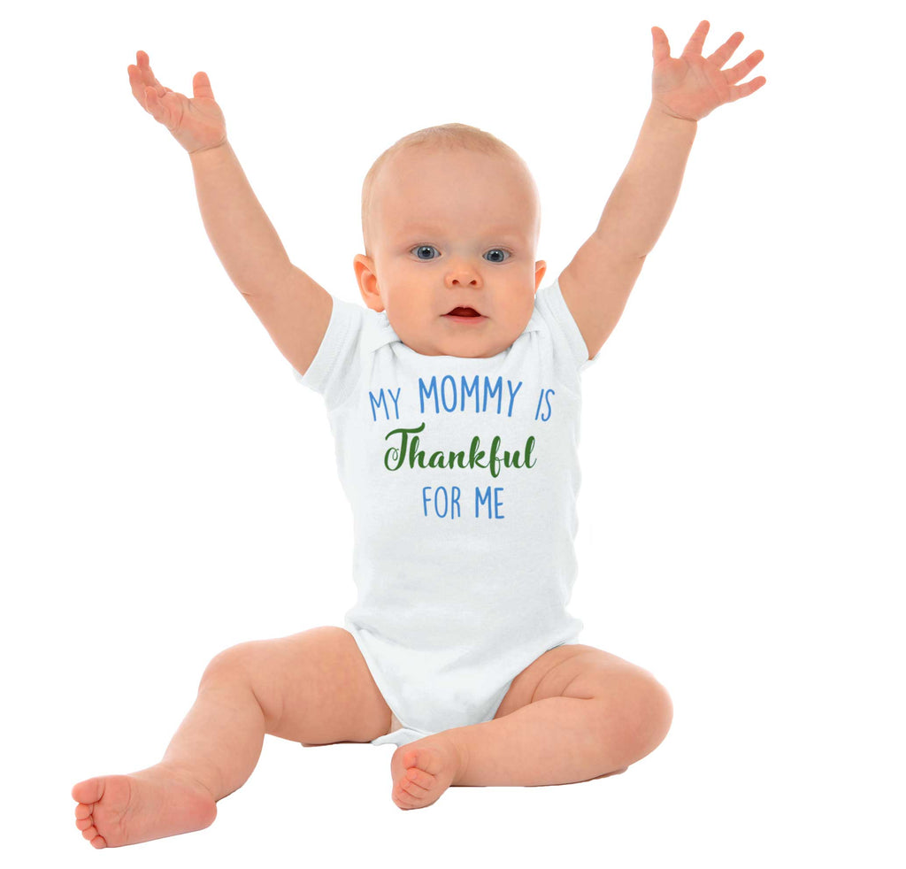 Mommy Is Thankful For Me Romper Bodysuit-Direct To Garment Print-Brisco Baby