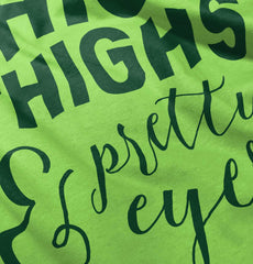 Thick Thighs Romper Bodysuit-Direct To Garment Print-Brisco Baby