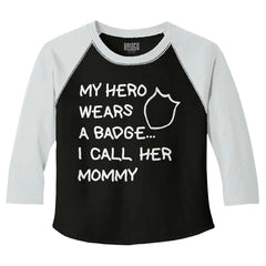 Hero Wears Badge Toddler Baseball-Direct To Garment Print-Brisco Baby