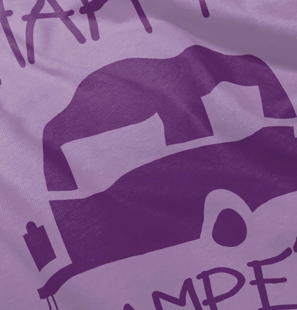 Happy Camper Toddler Ruffled Trim T-Shirt-Direct To Garment Print-Brisco Baby