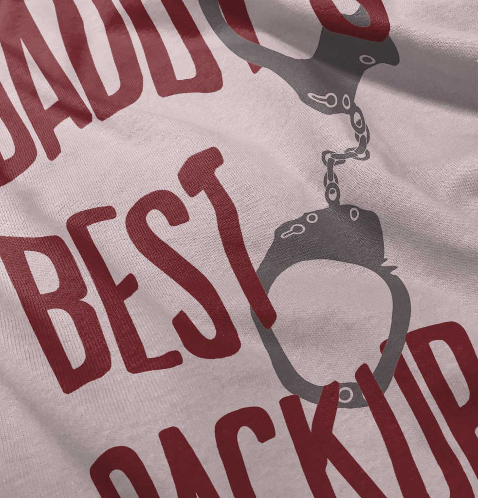 Daddy's Best Backup Toddler Ruffled Trim T-Shirt-Direct To Garment Print-Brisco Baby