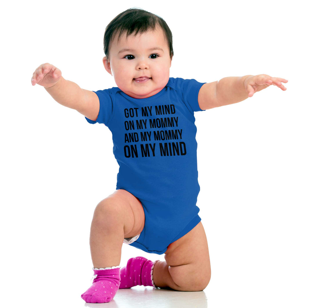 Mind On Mommy Romper Bodysuit-Direct To Garment Print-Brisco Baby