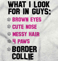 Border Collie List Romper Bodysuit-Direct To Garment Print-Brisco Baby