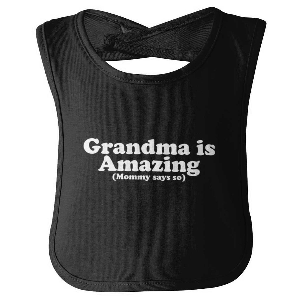 Grandma Amazing Infant Baby Bib-Direct To Garment Print-Brisco Baby