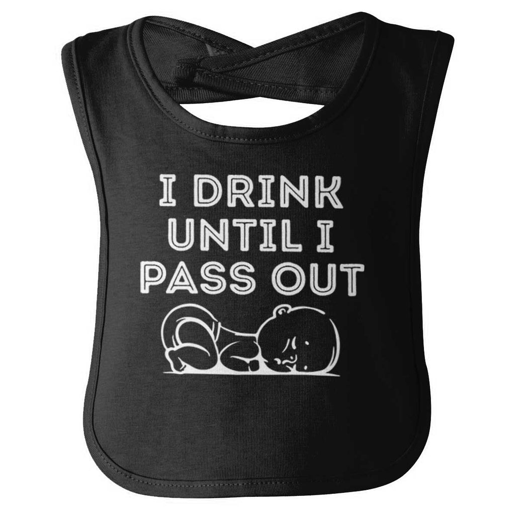 Until I Pass Out Infant Baby Bib-Direct To Garment Print-Brisco Baby