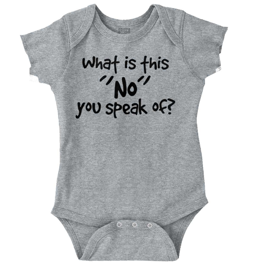 What is No Romper Bodysuit-Direct To Garment Print-Brisco Baby