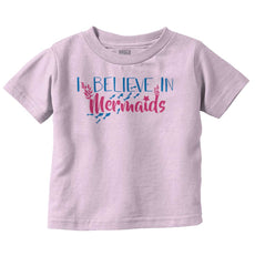 Believe In Mermaids Infant Toddler T Shirt-Direct To Garment Print-Brisco Baby