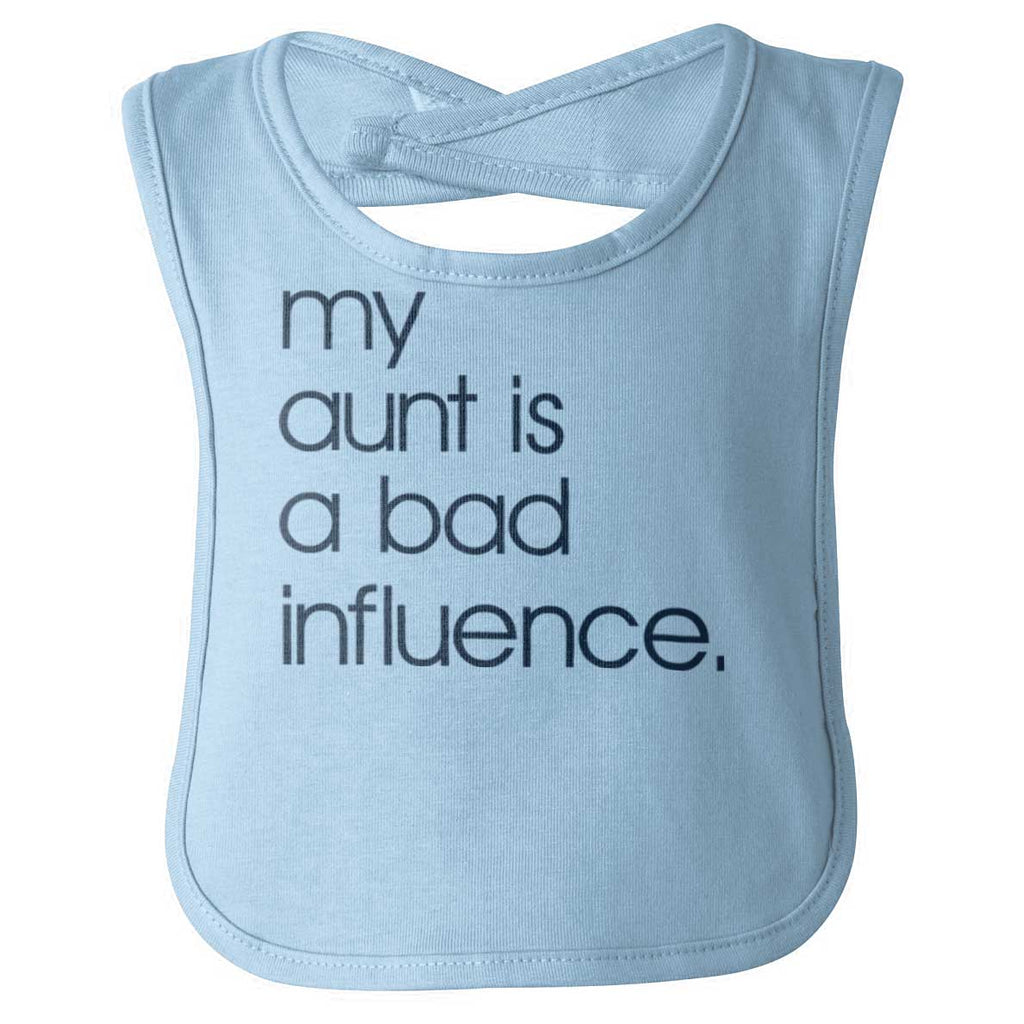 Bad Influence Infant Baby Bib-Direct To Garment Print-Brisco Baby