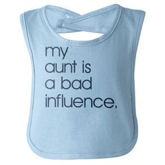 Bad Influence Infant Baby Bib-Direct To Garment Print-Brisco Baby