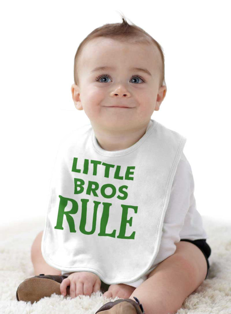 Little Bros Rule Infant Baby Bib-Direct To Garment Print-Brisco Baby
