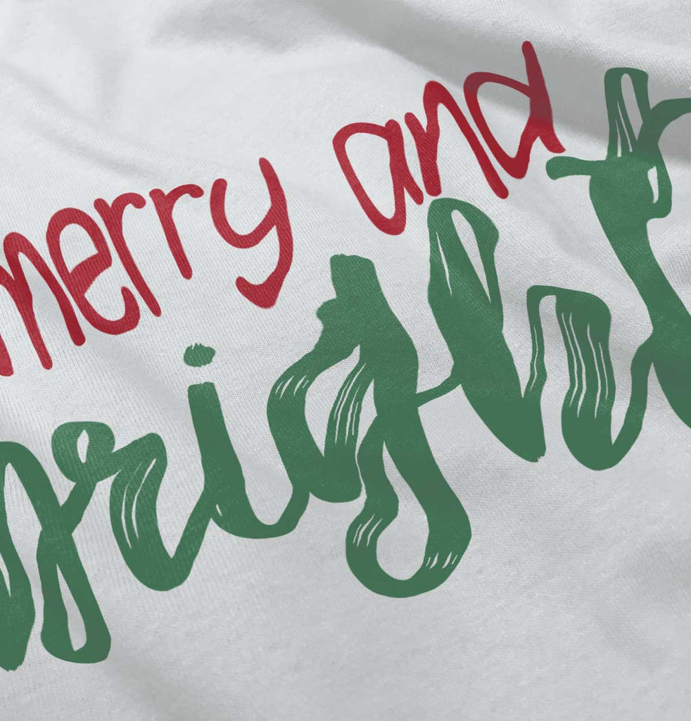 Merry And Bright Infant Baby Bib-Direct To Garment Print-Brisco Baby
